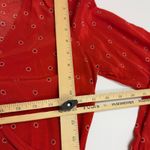 ASTR THE LABEL Shirt Womens Small Olympia Red Floral Print Long Sleeve Wrap Top Photo 7