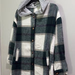 Source Unknown Plaid Hooded Jacket with Hood Photo 0
