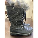 Sorel  Womens Boots Size 7.5 Tofino Black Quilted Waterproof Faux Fur Black Snow Photo 5