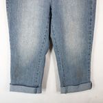 Cache  Size 4 Capri Jeans Cropped Light Blue Rhinestones Cuffed Pockets‎ 1075 Photo 6