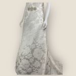 David's Bridal Strapless Wedding Dress Floral Lace Applique Beaded Bridal‎ Gown Photo 2