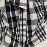 ZARA  Black and White Plaid Blouse with Bow Photo 5