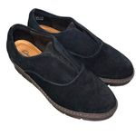 Clarks  Womens Airabell Sky Suede Slip On Wedge Platform Shoes‎ Black Size 8.5 Photo 2