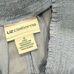 Liz Claiborne  Blue Red Embroidered Short Sleeve Top Cotton Gauzy Shirt Size S Photo 3