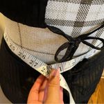 Black and White Boho Puff Sleeve Tunic Dress Photo 5