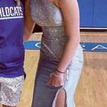 Sherri Hill Silver Prom Dress Photo 0