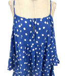 Tularosa  Hattie Dress‎ Blue Polka Dot Off the Shoulder Mini Size Small Photo 4