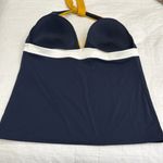 Boden Navy and Mustard Halter Tankini Top sz 16 Blue Photo 2