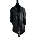 Preston & York  Black Leather Jacket Sleek Contemporary Style Photo 2