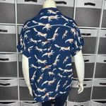 Cooper and Ella  Alice Button Front Blouse Fox Print Size Large Photo 3