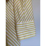 Foxcroft  Yellow White Classic Stripe Wrinkle Free Fitted Zip Front Shirt Top 12‎ Photo 3
