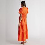 Quince  100% Organic Cotton Tiered Maxi Dress Vermilion Red Size XS NWT Photo 2