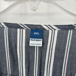 Old Navy NEW Boho Top Blue Stripe Long Balloon Sleeves Tie Neck Size XXL Photo 8