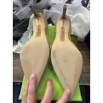 Sam Edelman Viv Beige Leather Slip On Pointed Toe Heeled Pump Shoes Size 9 Photo 6
