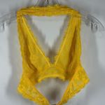 Free People Galloon Halter Yellow Lace Bralette Size Medium Photo 5