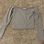 Abercrombie & Fitch Off The Shoulder Top Grey Photo 1