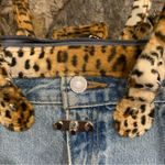 Hand & Heart Levi’s Denin Jeans Cheetah Print Bag Vintage Blue Photo 3