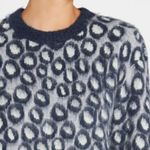 Current/Elliott  The Cali Blue Brushed Leopard Print Sweater $316 EUC 0 Photo 5