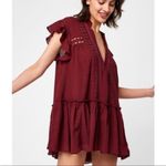 Free People  Baby Blues Tunic Shirt Dress Lace Striped Ruffle Love Combo, XS Photo 2