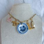 Vintage Coquette Inspired Charm Necklace Gold Photo 0