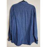 Target Womens XXL Blue Denim Button Up Top Shacket Pockets Western Hippie Boho Preppy Photo 1