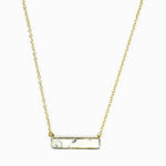 Boutique NEW Gold Howlite Bar Necklace‎ Photo 0