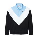 FILA NWT Women's Ekanta 1/4 Zip: Black, Pale Blue, White L Photo 0