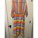 Tara Jarmon Stripey Midi‎ dress pastel Rainbow French 38 US S/6 Photo 4