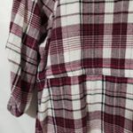 Decree  XL Maroon Plaid Flannel Tunic Top Plus Photo 7