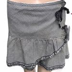 Houndstooth Lux wrap mini skirt Photo 0