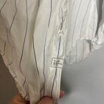 Frank & Eileen  Frank Superfine Cotton Relaxed Fit Shirt White/Blue Stripes Sz M Photo 4