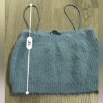 ZARA  Blue Soft‎ Feel Fuzzy Crop Spaghetti Strap Y2K Tank Top Size L Photo 6