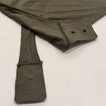 Lululemon Wundermost Ultra-Soft Nulu Long-Sleeve One-Shoulder Bodysuit Green XL Photo 2