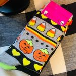 Betsey Johnson Halloween Socks NWT Candy Corn Pumpkin Cute Fall Set Photo 0