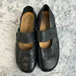 Footprints by Birkentock Pittsburgh Mary Jane Black Leather Shoes Women's 38 Size 7 Photo 2