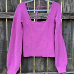 Hippie Rose  Square Neck Tie Back Sweater NWT Medium Photo 0