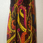 Vibrant‎ Multicolor Paisley Dress 100% cotton Black Size undefined Photo 0