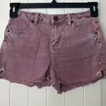 O'Neill O’Neill women’s light wash maroon denim distressed hem short shorts size 25 Photo 0