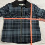 Aventura Women's Medium Organic Cotton Navy Plaid Full Zip Jacket Photo 2