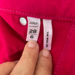 Loft High Rise Wide Leg Jeans in Magenta Dark Pink Size 6/28 Photo 5