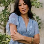 Baltic Born June Smocked Waist Floral Burnout Chiffon Midi Dress in Blue Size 3X Photo 7