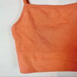 Boutique  Orange Ribbed Cropped Athletic Tank Top XS Photo 2