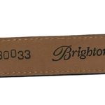 Brighton  Small Women’s Black Leather Croc Pattern Belt Hook Closure B30033 Photo 5