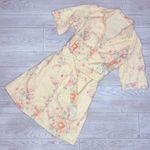 Solitaire  floral eyelet belted button front shirt dress collared short sleeve sm Photo 0