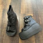 Demonia  Black Violet Platform Open-Toe Boots Size 7 Photo 2