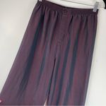 Vtg Y2K Holographic Trouser Pants High Rise Pull On Straight Wide Leg Sz Small Purple Photo 4