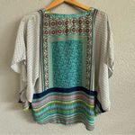 Fig & Flower‎ Boho Sheer Butterfly Sleeve Top Size PXL White Photo 3