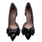 Betsey Johnson Size 6 Floral Pointed-Toe Heels W/ Bow Access Black/Red Photo 3