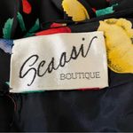 Vintage 80s Arnold Scaasi Boutique Couture Silk Floral Ruched Party Dress 12 Black Photo 6