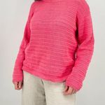 vintage coastal cowgirl bubblegum pink slouchy pointelle crewneck sweater size m Size M Photo 8